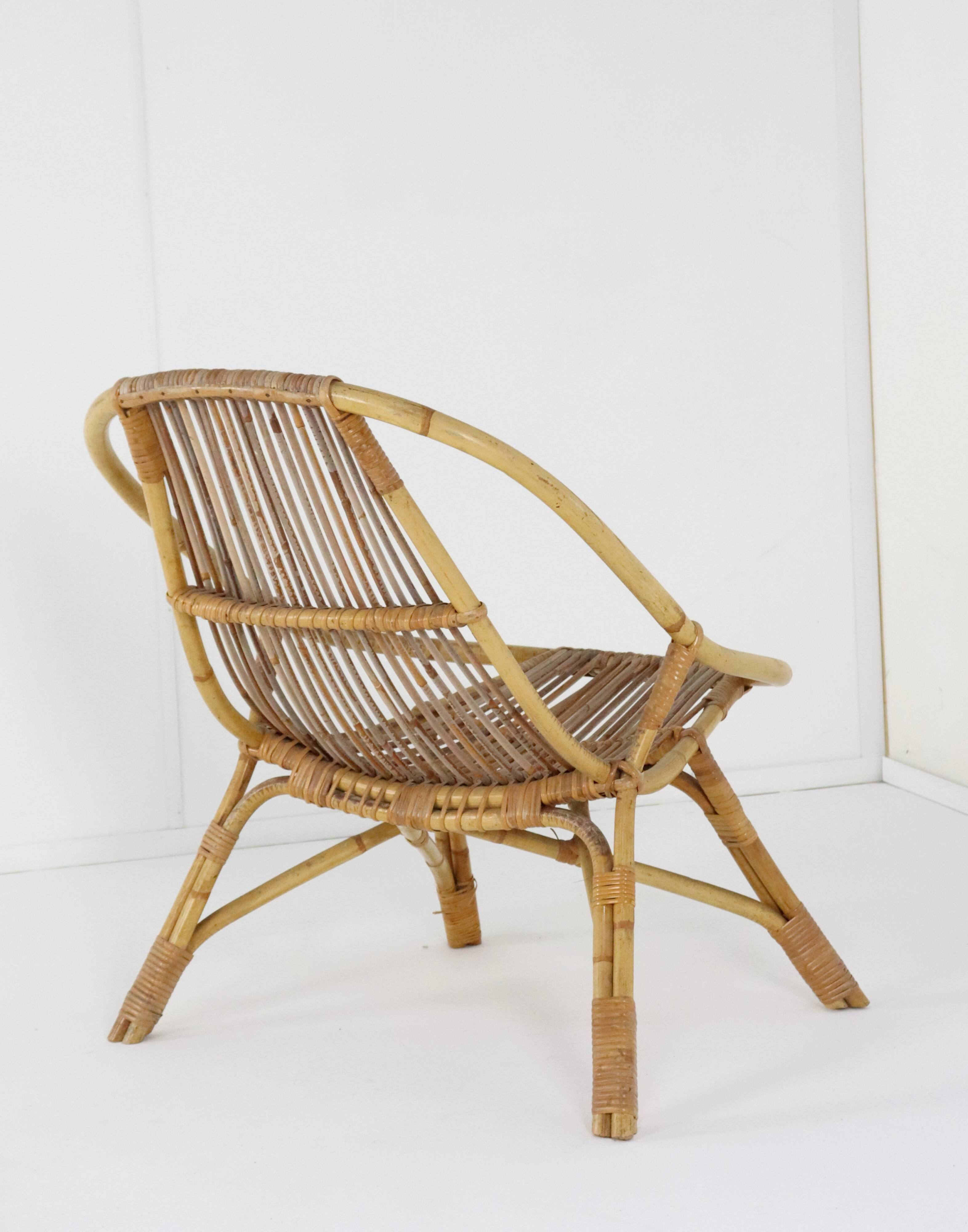 vintage jaren '60 - Rotan stoel 'Neerlon'