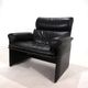 Saporiti Italia leather armchair by Giovanni Offredi, 1970