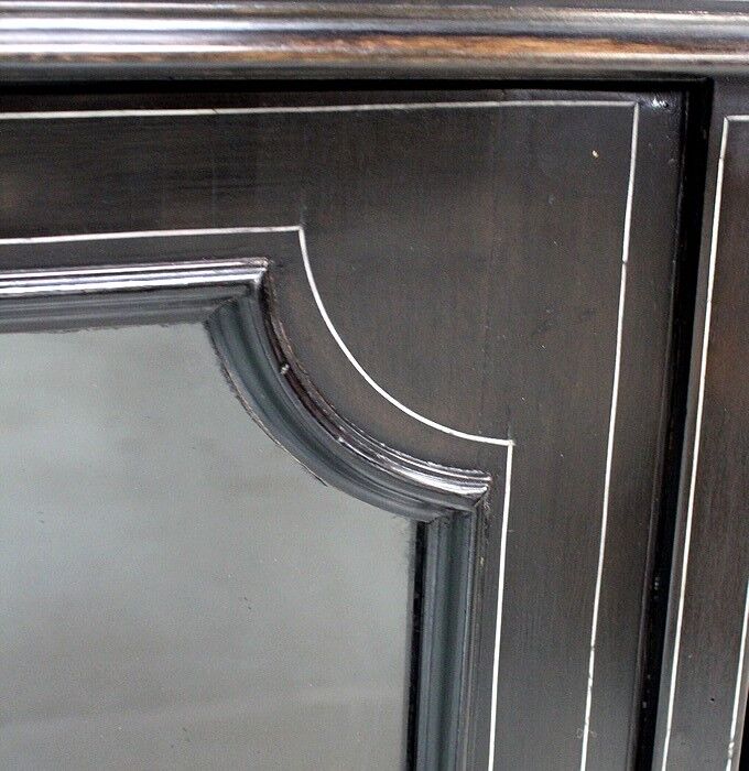 Ceremonial showcase in blackened pearwood, Napoleon III period - 1850