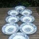 Lot de huit assiettes creuses de la marque rivanel france décor baroque