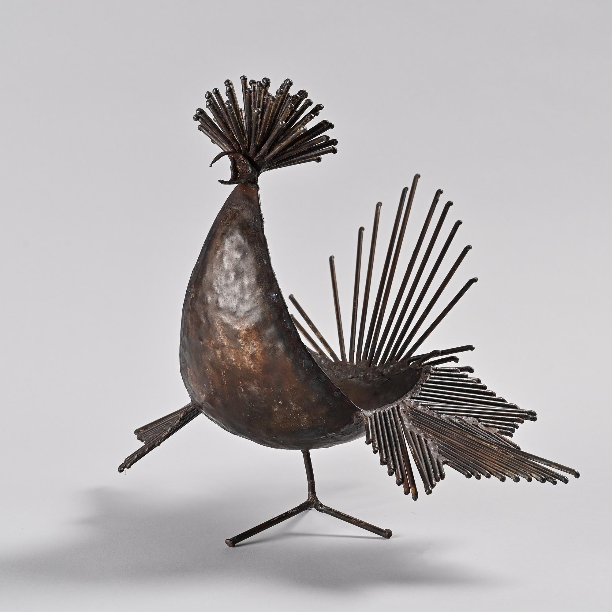 Sculpture coq par Michel Anasse, France vers 1960