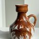 Small white and brown vase or pitcher West Germany H:15cm D:10.5cm