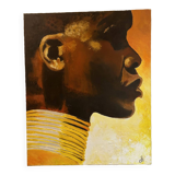 portrait à l'huile vintage