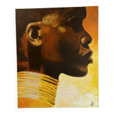 portrait à l'huile vintage