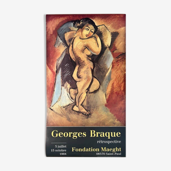 Affiche Exposition - Rétrospective Georges Braque - Fondation Maeght - 1994