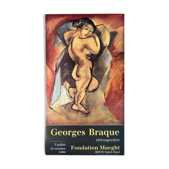 Affiche Exposition - Rétrospective Georges Braque - Fondation Maeght - 1994