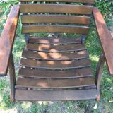 Vintage wooden herlag folding armchair