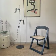 Reading floor lamp with spots, design by Svend Maelström for MS Belysning, 1970s.