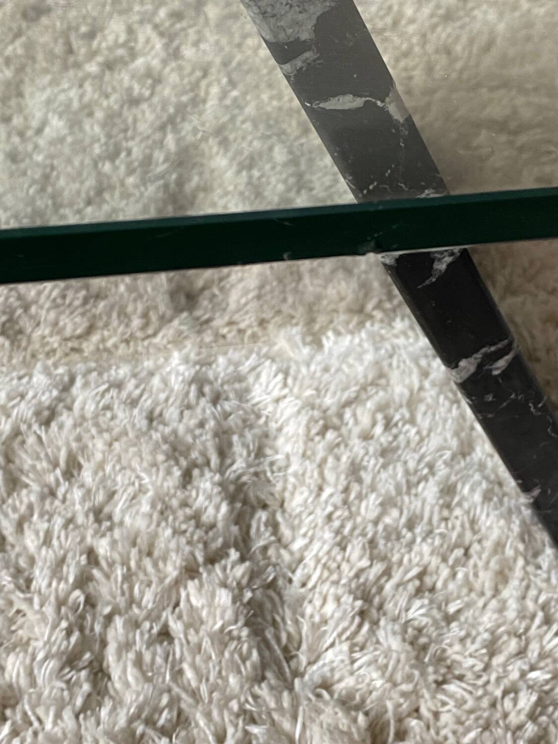 Glass coffee table, 70s