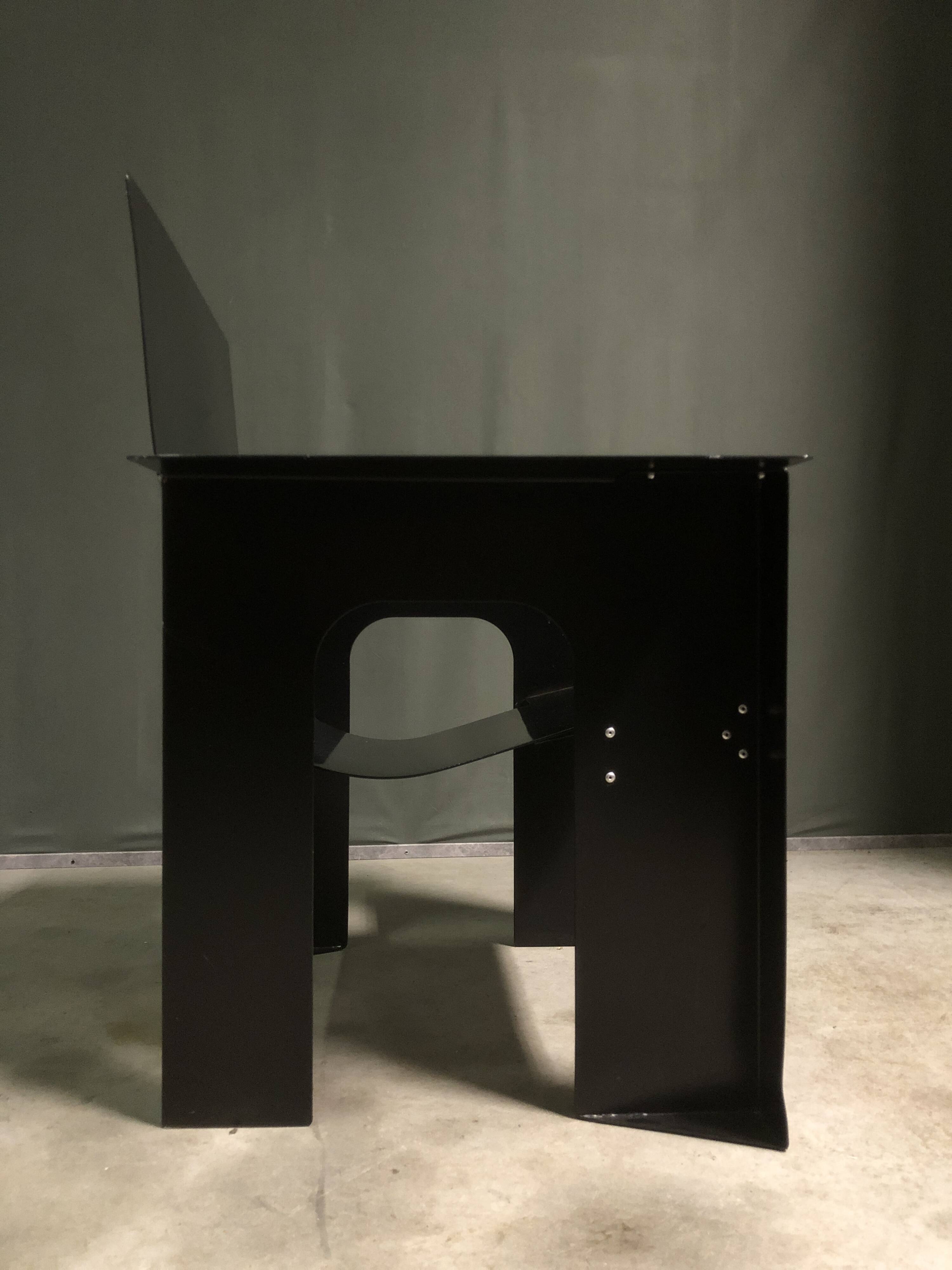 Rare rietveld arm chair by giandomenico belotti for alias, 1984