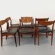 6 vintage Danish Scandinavian chairs by Aerthoj Jensen & Molholm in teak.