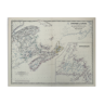 Antique Map of Canada (Eastern Sheet) circa 1869 Keith Johnston Royal Atlas Hand coloured map