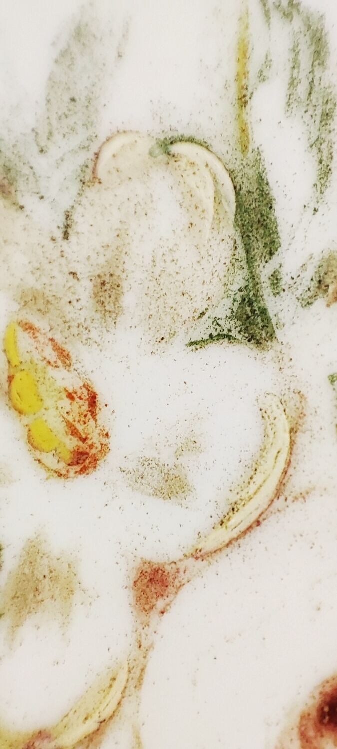 Table lamp in wood and brass. France, 1940s.