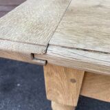 Monastery style dining table raw natural oak
