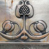 Open cast iron fireplace, Art Nouveau style