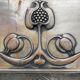 Open cast iron fireplace, Art Nouveau style
