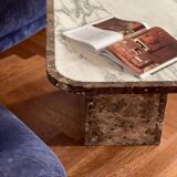 Table basse marbre vintage années 70