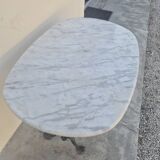 Antique cast iron and marble bistro restaurant table