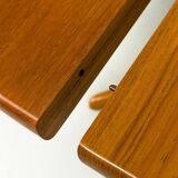 Danish Round Teak Dining Table with Extensions, 1970s