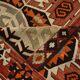 Light Green & Orange Tribal Turkish Kilim Rug, 141x305Cm