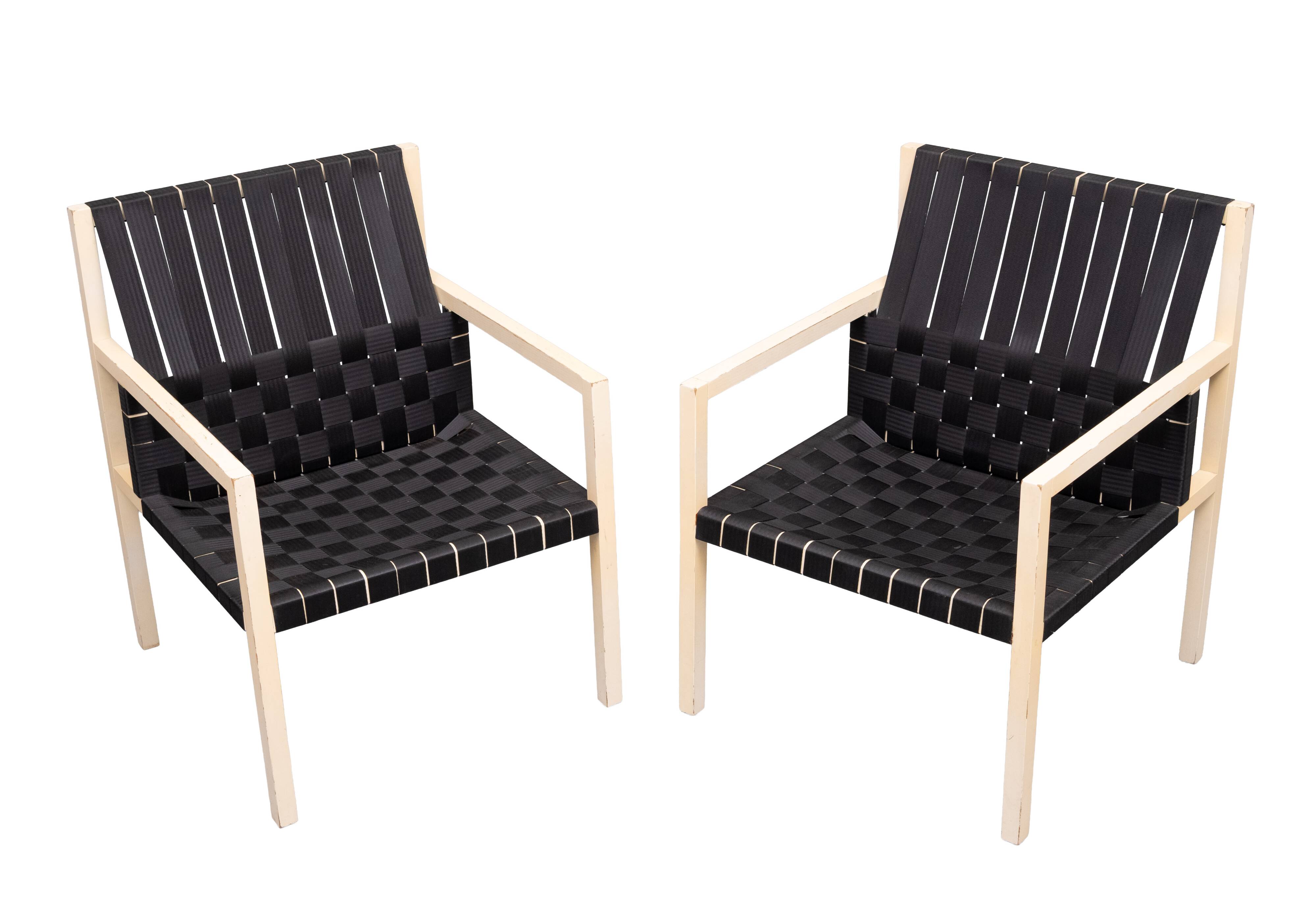 Gijs Bakker set of 4 ''Seatbelt'' Chairs 1978 Holland