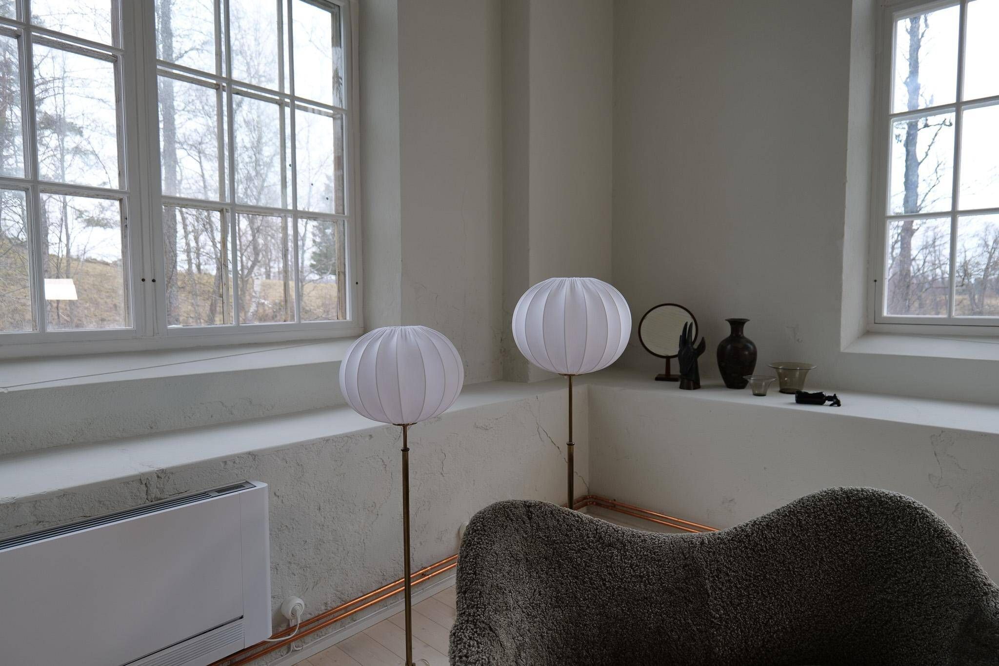 Canapé moderne du milieu du siècle en peau de mouton / shearling modèle 'Samspel' Carl Malmsten, 1956