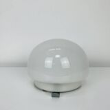 Vintage white opaline ball wall lamp, half sphere