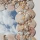 Vintage seashell mirror 31x35cm