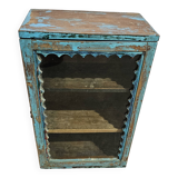 Blue Burmese teak display case