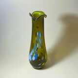Vintage Modern Glass Vase Budveszel Gyula Hungary 1990s