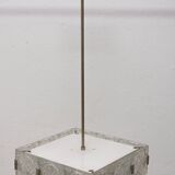 Vintage glass and chrome steel suspension Kamenický Šenov 1970s Czechoslovakia