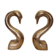 Vintage Italian Brass Swan Neck Bookends, 1970s