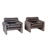 Set of 2 easy chairs 'Maralunga' by Vico Magistretti