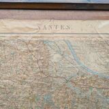Old map Nantes and Vendée 162cm by 114cm