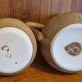 Set of 2 small creamer pitchers in Rhodaceram stoneware 30 cl, 20 cl