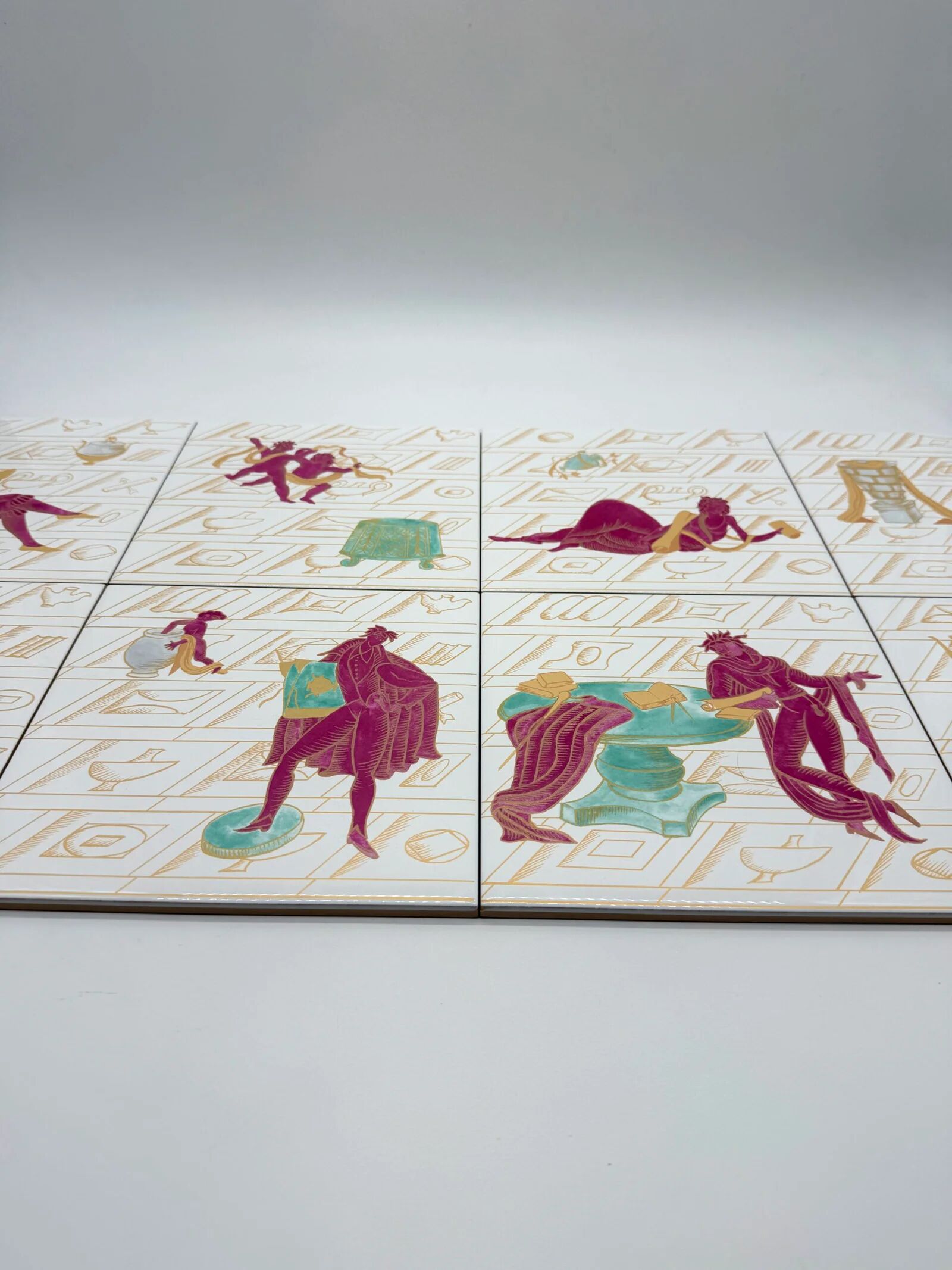 Gio Ponti ceramics — "The Classical Conversation", 1980s