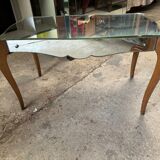 Art deco mirrored coffee table