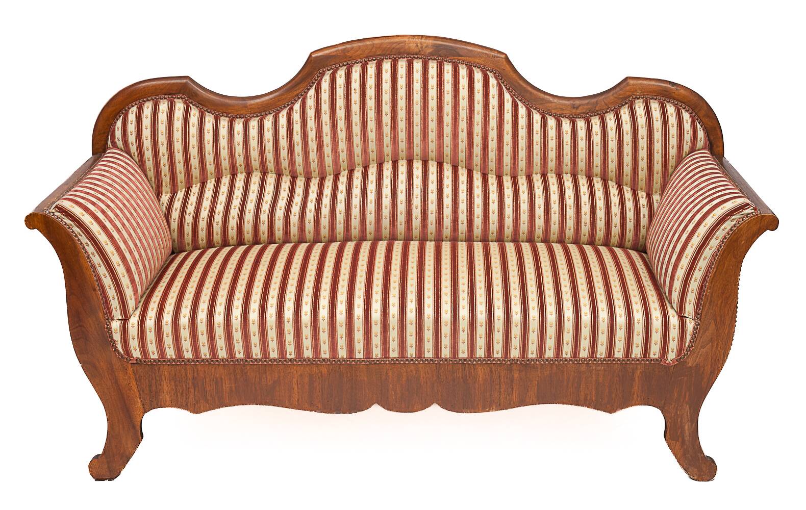 Recamier silk velvet loveseat, 1930