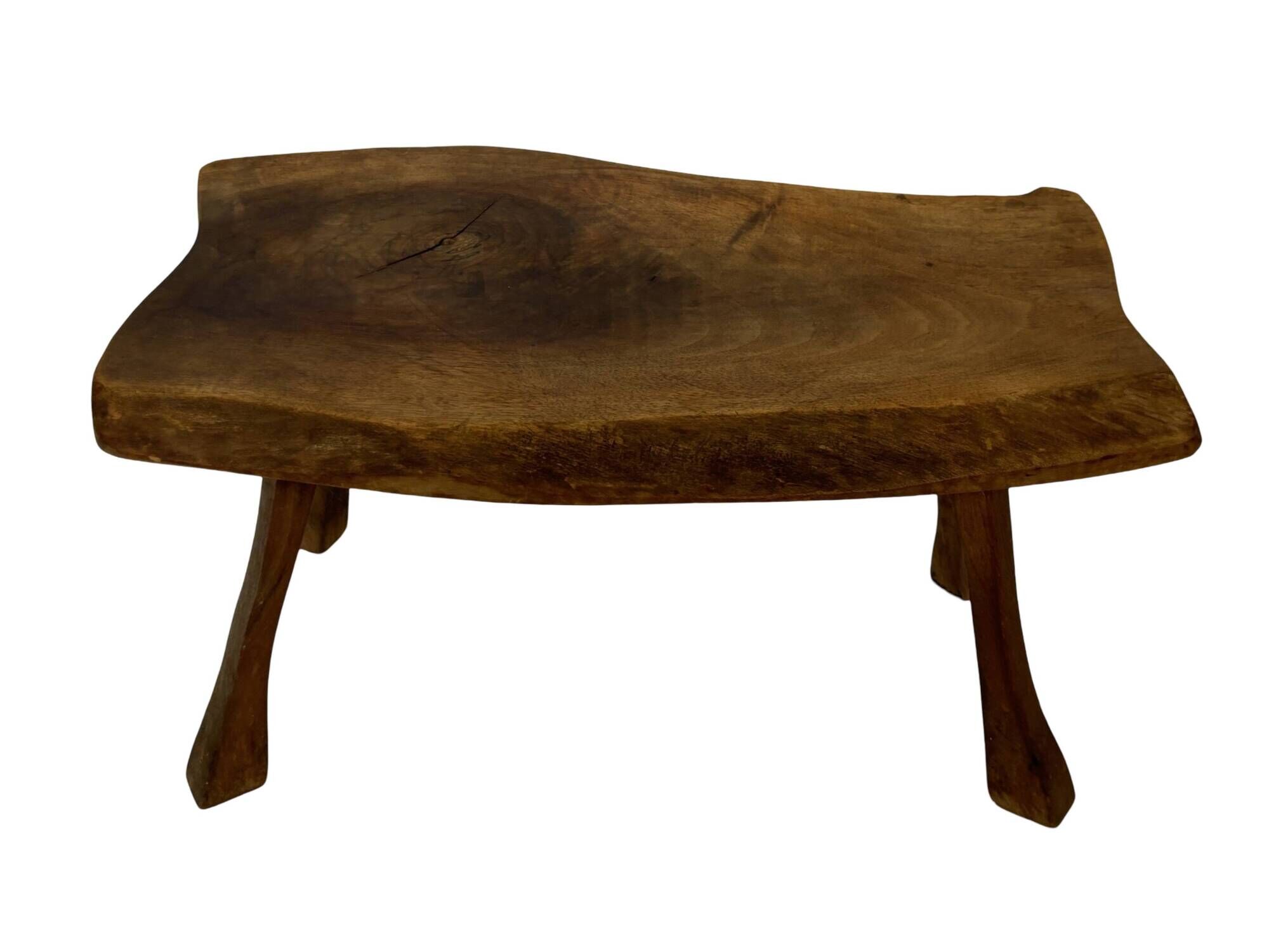 Vintage wooden side table natural design small table