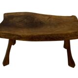 Vintage wooden side table natural design small table