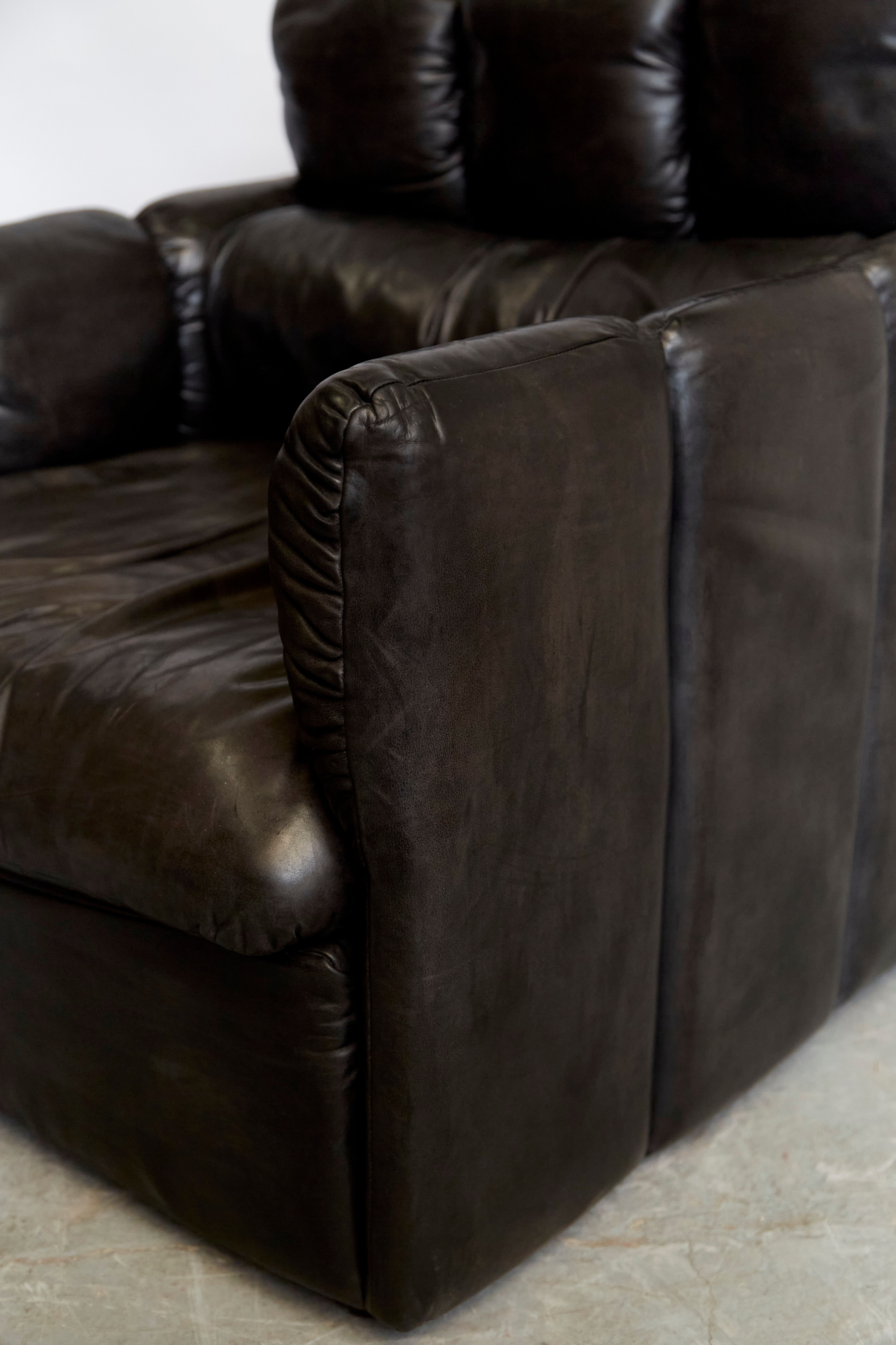 Vintage leather armchair custom-made Chancellor's Bungalow