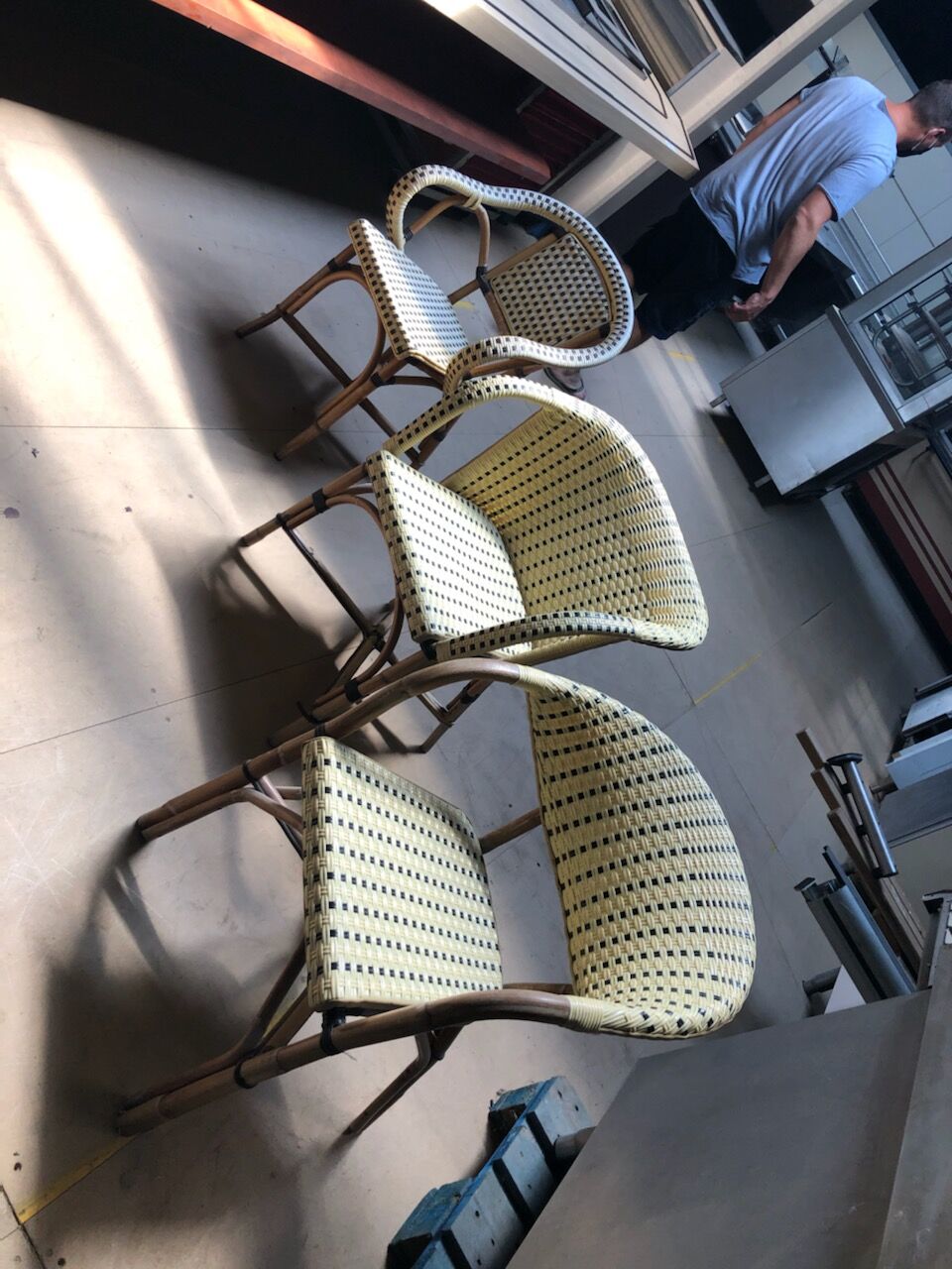 Lot of 100 chairs terrace bistro