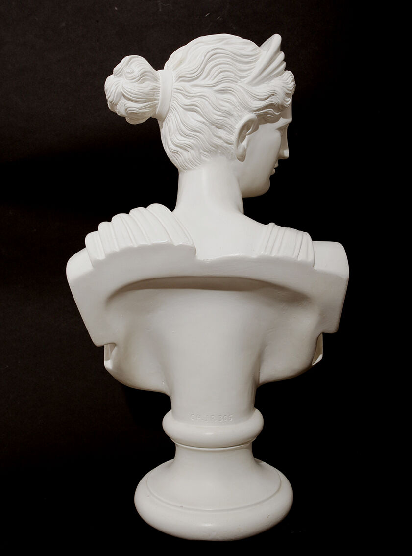 Large bust sculpture woman aphrodite platre white