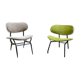 Set of two chairs in painted metal and fabric, Italy, 1950