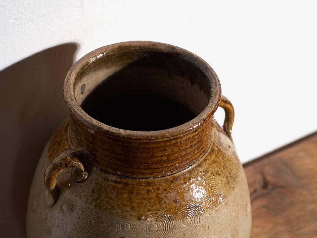 Vase ancien chinois en grès émaillé – Chine, vers 1900