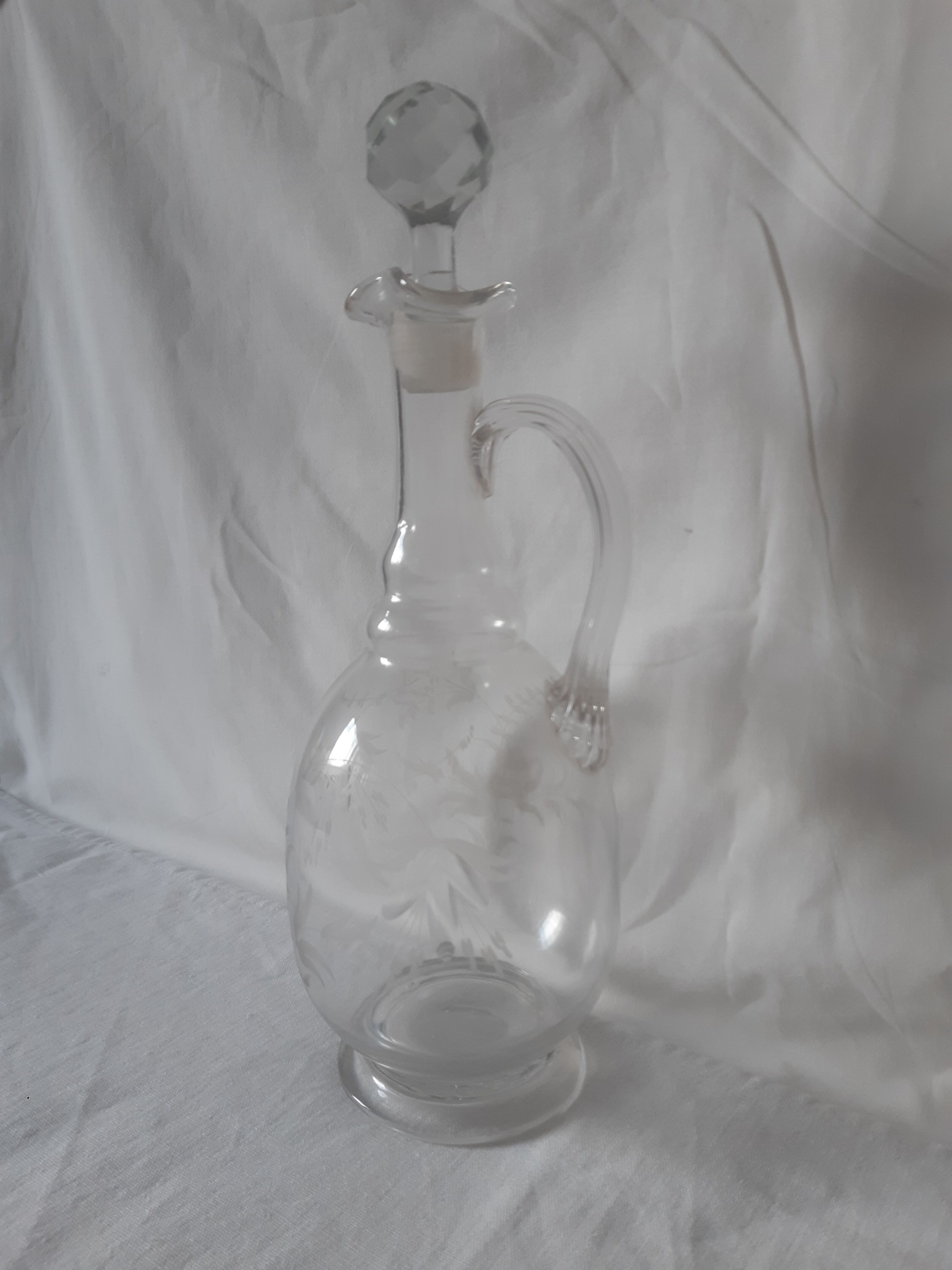 Engraved decanter