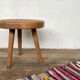 Tabouret door tripod plant sofa end in solid oak 1950 Vintage furniture decoration