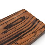 Signed rectangular pocket tray in royal ebony wood, 1970s
