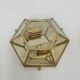 Set of 2 hexagonal wall lamps by Sothis, Italy 1980s