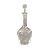 Engraved patterned glass carafe, late 19th century